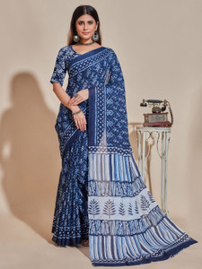 Kasak Woven Ikkat Pure Cotton Saree