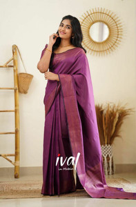 MJ TRENDZ Woven Banarasi Jacquard Saree