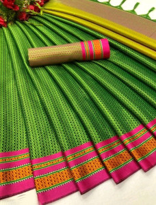 BOUGHTNOW Woven Kanjivaram Jacquard Saree