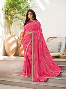 Laxmipati sarees Printed Saree with Attached Blouse Chiffon Saree