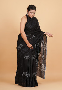 Krishna Creation Printed Handloom Pure Cotton Saree