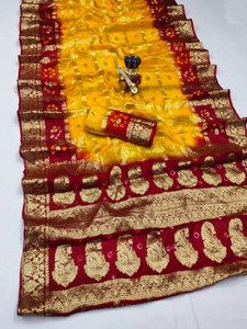 Priya Woven Bandhani Art Silk Saree