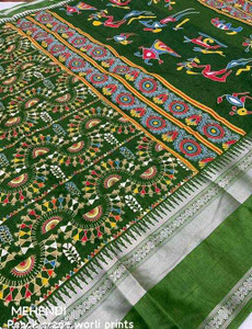 Vishwa Vijay Creation Printed Chanderi Chiffon Saree