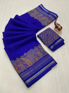 ivor enterprise Woven Banarasi Tussar Silk Saree