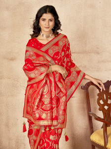 Valley Printed Banarasi Silk Blend Saree