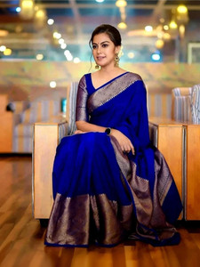 AVANTIKA FASHION Woven Kanjivaram Pure Silk, Art Silk Saree