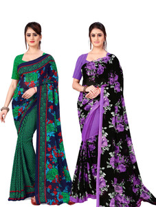 ANAND Printed, Floral Print Daily Wear Georgette Saree