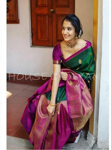 Divastri Woven Kanjivaram Pure Silk, Art Silk Saree