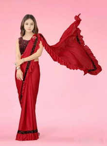 Avsar international Embellished Banarasi Lycra Blend Saree
