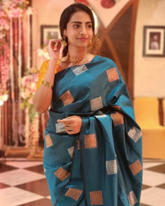AVANTIKA FASHION Woven Kanjivaram Pure Silk, Art Silk Saree