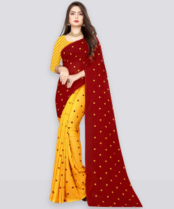 Anand Sarees Polka Print Daily Wear Georgette Saree