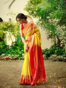 SLAGHA Self Design Handloom Cotton Blend Saree