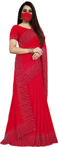 pUNYATHA CREATION Embroidered Chanderi Silk Blend Saree