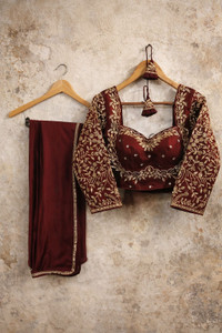 Jingudi Embroidered Bollywood Chiffon Saree