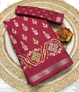 RegalDrapes Printed Kalamkari Cotton Silk Saree