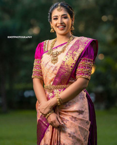 KAKADIYA Woven Kanjivaram Pure Silk Saree