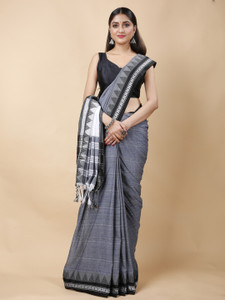 DipDiya Woven Handloom Pure Cotton Saree
