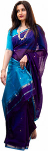 JOSHNA Woven, Self Design Maheshwari Cotton Silk Saree