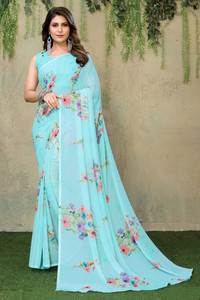 YASHIKA Floral Print Daily Wear Georgette Saree