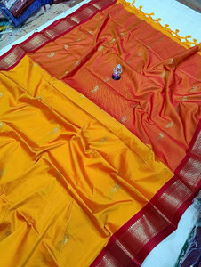 Fab Silk Embroidered Paithani Cotton Silk Saree