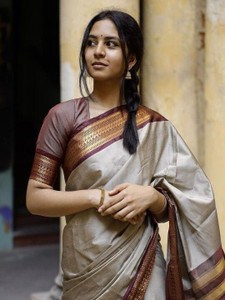 MAHADEV ENTERPRISE Woven Mysore Cotton Blend, Silk Blend Saree