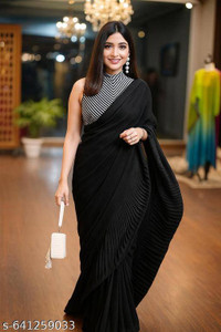 SAREEYA16 Self Design, Solid/Plain Daily Wear Chiffon Saree