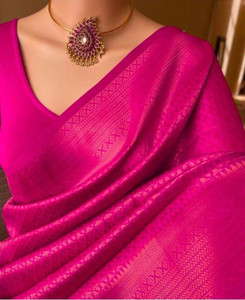 PHEASANT Woven Kanjivaram Jacquard, Art Silk Saree