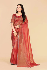 Snija Fashion Embellished Bollywood Organza Saree