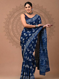 LOVWEAR Printed Daily Wear Pure Cotton Saree