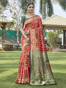 Perfect Wear Woven Banarasi Cotton Silk, Jacquard Saree