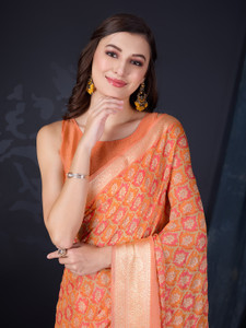 Tasrika Embellished Banarasi Chiffon Saree