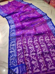 PRAVATI FASHION Woven Jamdani Muslin Saree