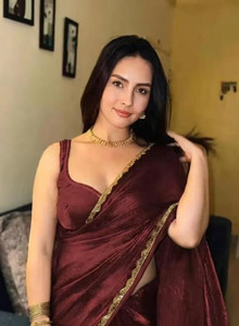 Vraggi Solid/Plain, Embroidered Bollywood Chiffon Saree
