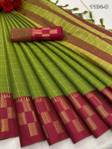nilfashion Woven Chettinadu Cotton Silk Saree