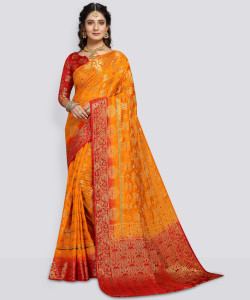 Rupatika Woven Banarasi Pure Silk, Cotton Silk Saree