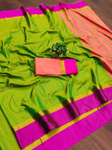 MAANVIT Self Design Maheshwari Pure Silk, Art Silk Saree