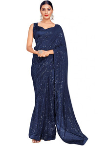 TIRA Color Block Gadwal Crepe Saree
