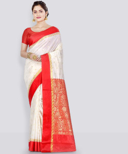 Aishwarya Sarees बुना हुआ बॉलीवुड टसर सिल्क साड़ी