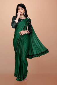 Julee Embellished Bollywood Lycra Blend Saree