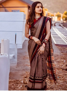 PRAVATI FASHION Printed Bollywood Pure Cotton Saree
