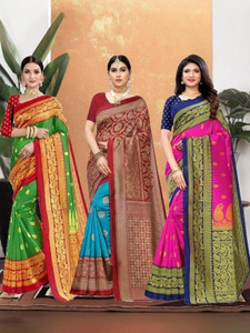 Fabwomen Woven, Paisley Banarasi Art Silk Saree