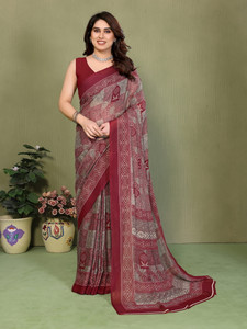 VJ FASHION Floral Print Daily Wear Georgette Saree