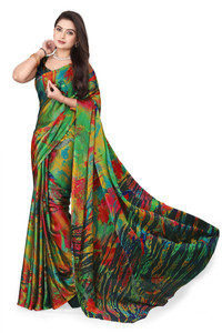 BilloRani Printed Daily Wear Chiffon, Georgette Saree