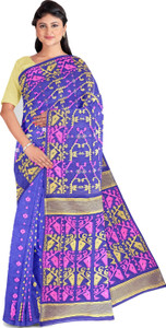 DipDiya Self Design Jamdani Pure Cotton Saree