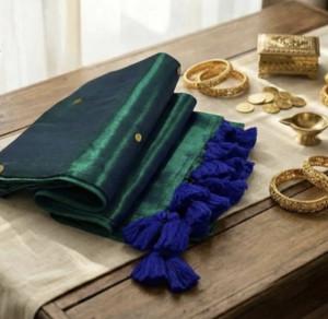 eazy textile Self Design Daily Wear Tissue Saree
