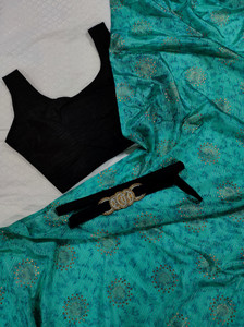 Aadishakti Fashion Embellished Bollywood Satin Saree