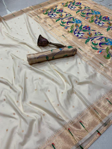 FEBART CREATION Woven Banarasi Pure Silk Saree