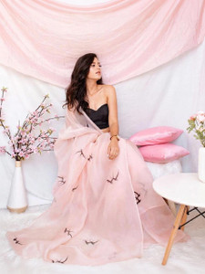 b bella creation Printed Daily Wear Organza Saree