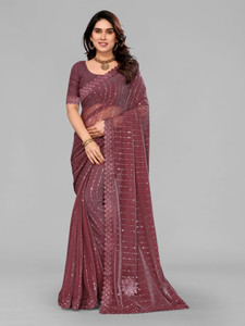 AKFABRICS डिजिटल प्रिंट रोज़ पहनने वाली लाइक्रा ब्लेंड साड़ी