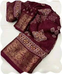 SuperLaxmi Printed Bandhani Art Silk Saree